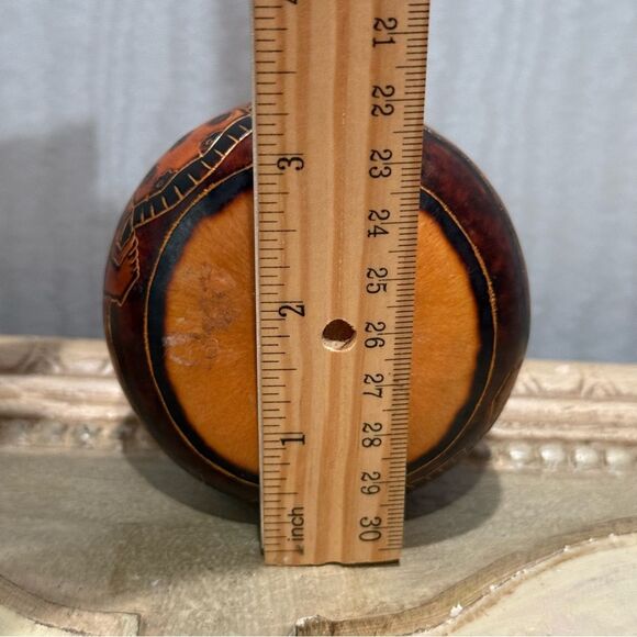 Hawaiian Christmas Gourd Ornament Santa & Mrs Claus Tropical Beach Palm Trees - Picture 10 of 10